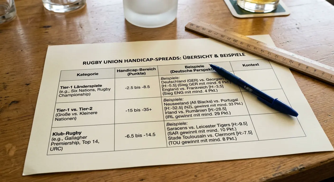 Typische Handicap-Spannweiten bei Rugby Union – Tier-1-Nationen, Tier-2-Spiele und Klub-Rugby im Vergleich
