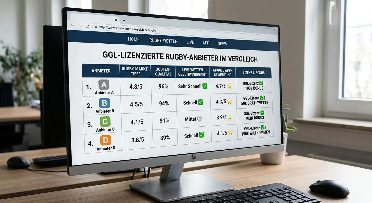 GGL-lizenzierte Rugby Wettanbieter in Deutschland im Überblick – neutrale Auswahlkriterien statt Markenvergleich