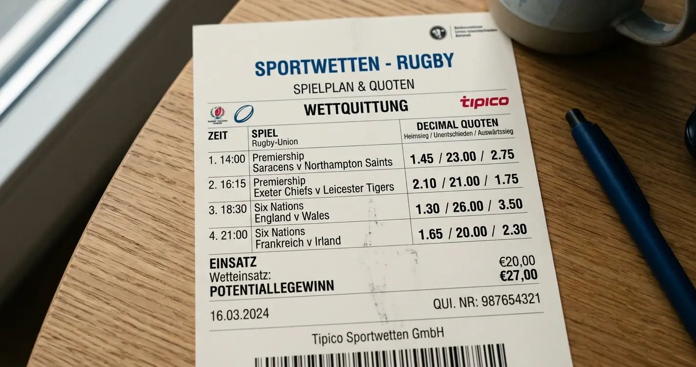 Rugby Wetten Quoten Übersicht – Dezimalquoten und Quotenschlüssel für deutsche Sportwetter