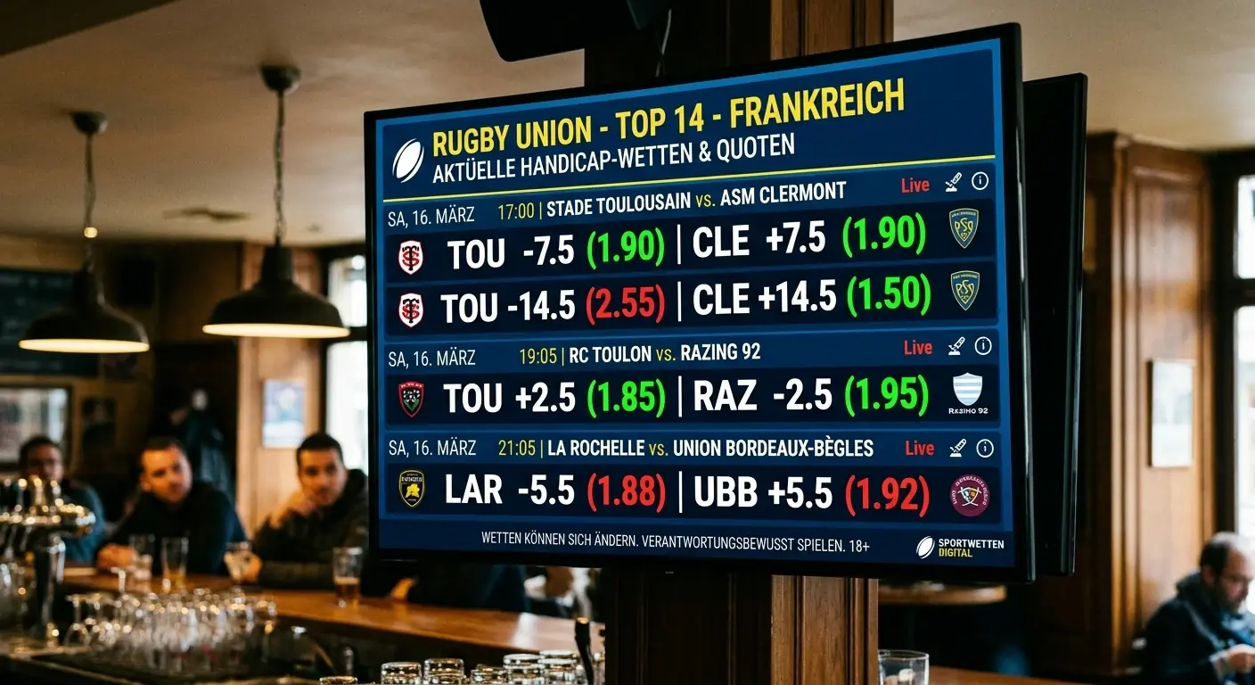 Top 14 Handicap-Spreads lesen: Typische Punkte-Spreads im französischen Klub-Rugby und wie man sie richtig interpretiert
