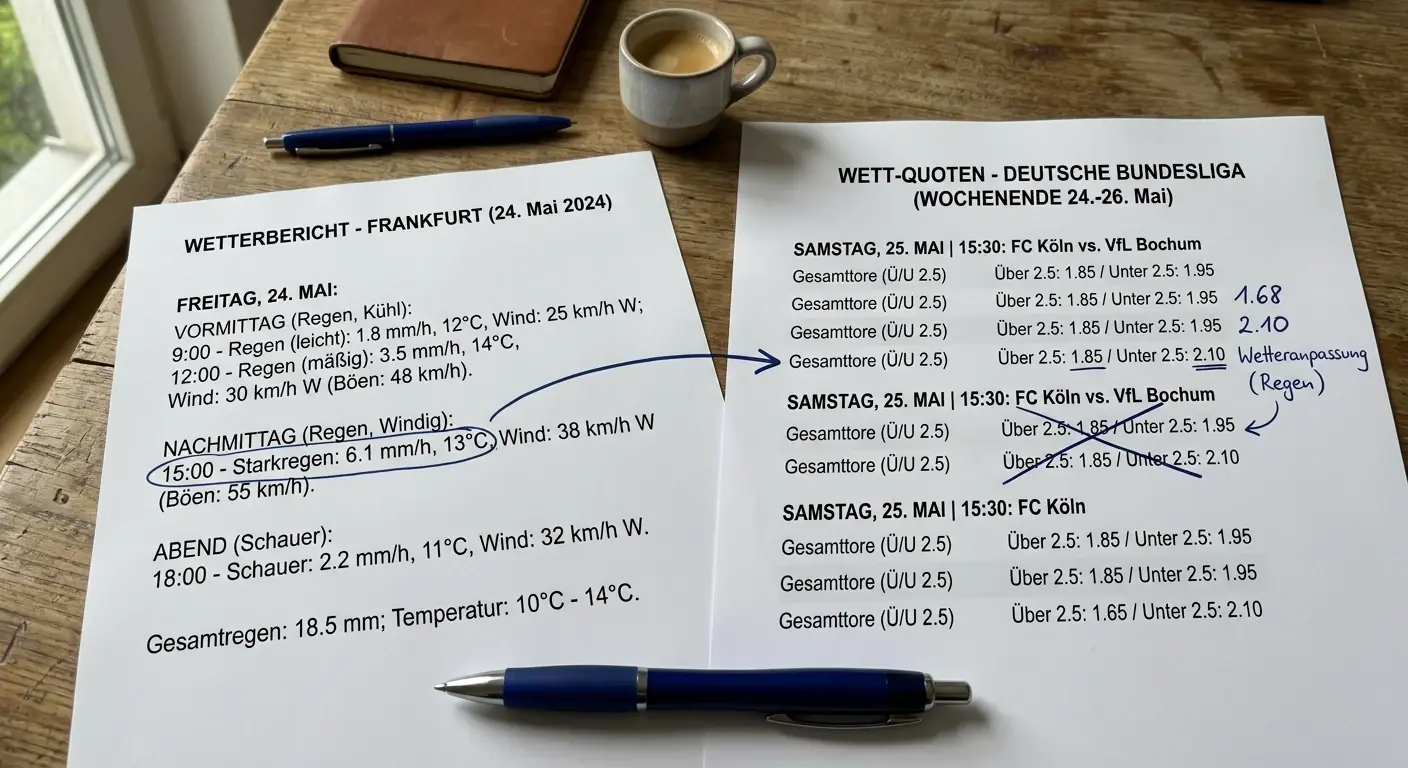 Buchmacher passen Rugby-Wettlinien an Wetterdaten an – aber Nischenmärkte reagieren langsamer